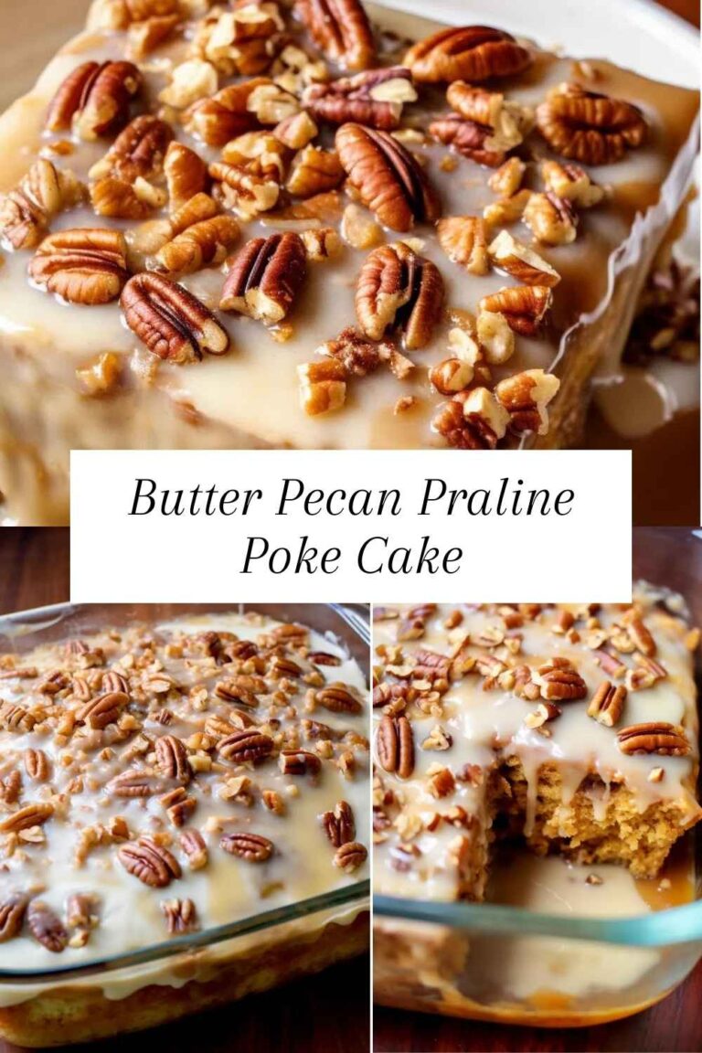 Butter Pecan Praline Poke Cake