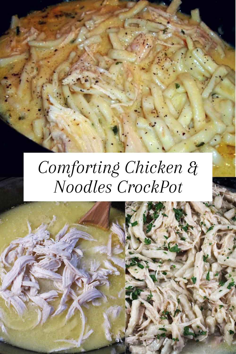 Comforting Chicken & Noodles in the CrockPot