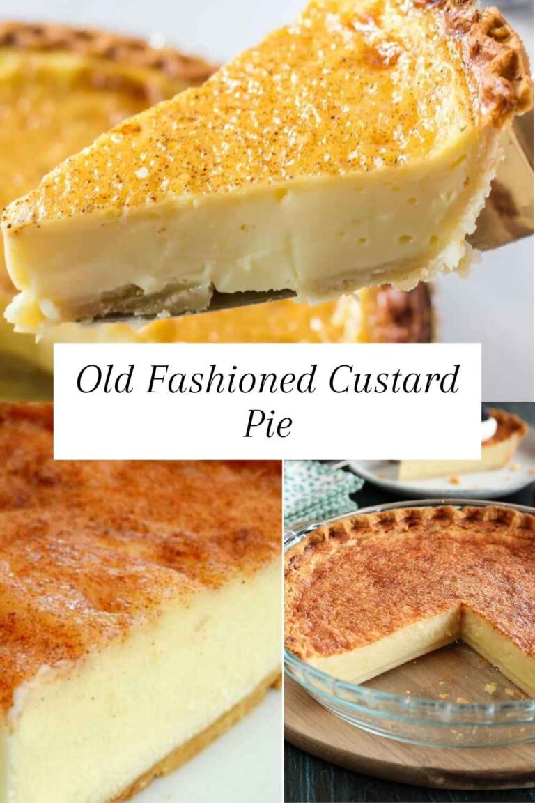 Old Fashioned Custard Pie