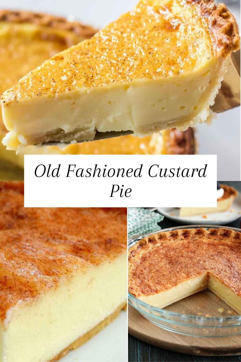 Old Fashioned Custard Pie easy recipe