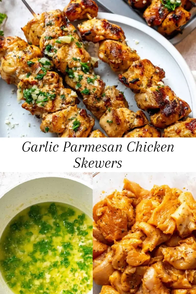 Garlic Parmesan Chicken Skewers