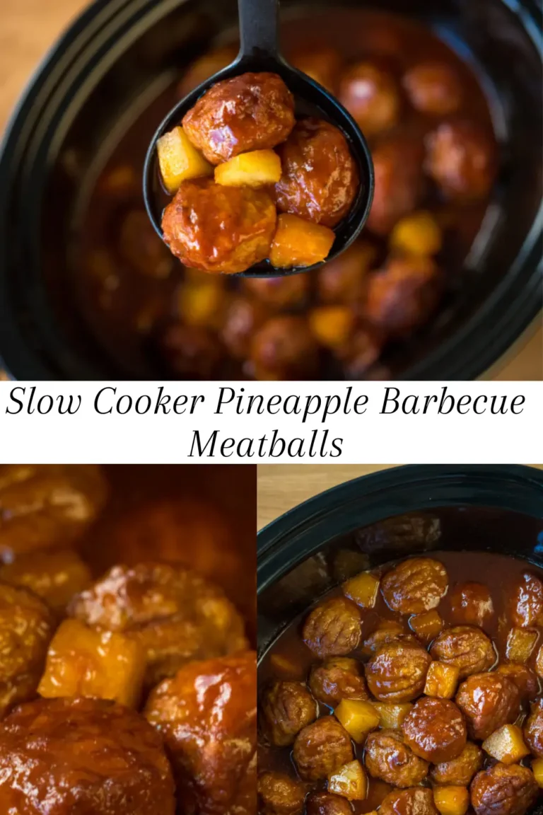 Slow Cooker Pineapple Barbecue Meatballs