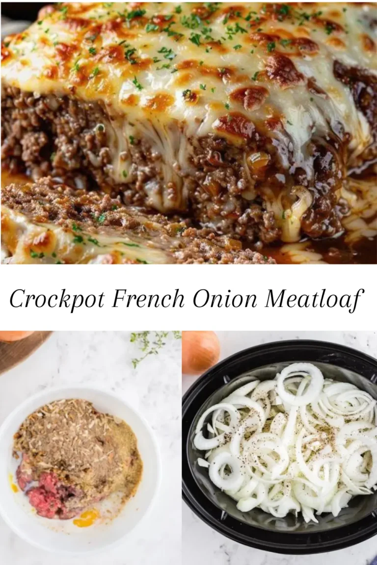 Crockpot French Onion Meatloaf