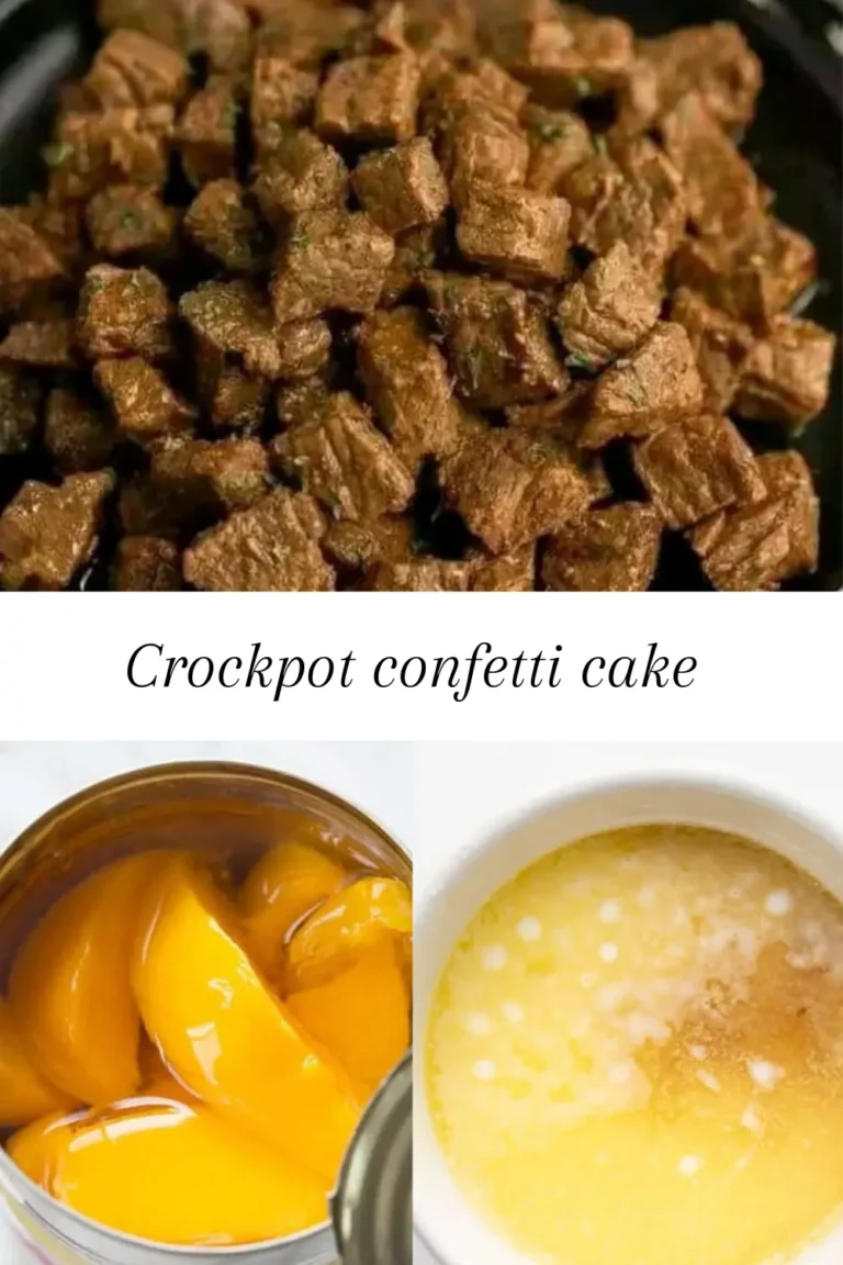 Crockpot confetti cake