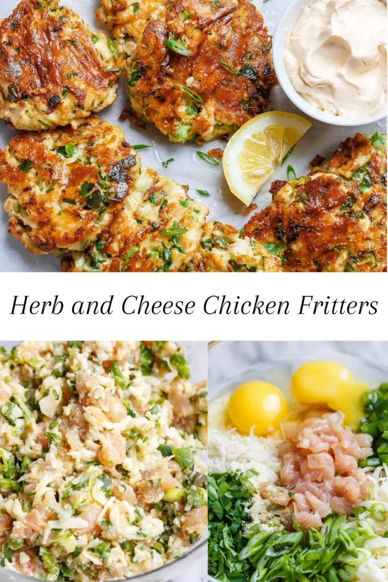 Herb and Cheese Chicken Fritters