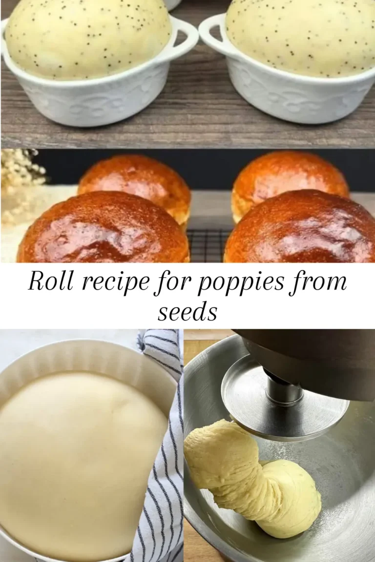 Roll recipe for poppies from seeds