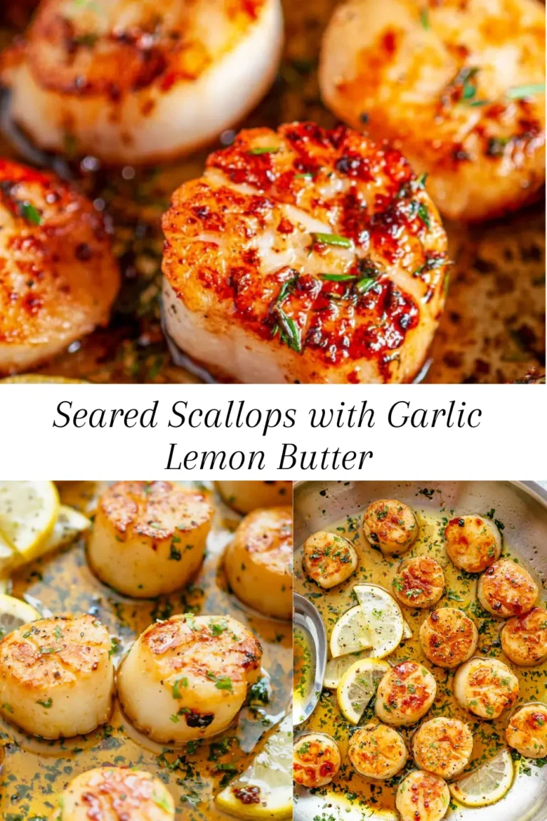 Seared Scallops with Garlic Lemon Butter