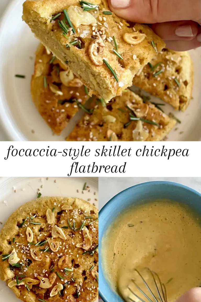 focaccia-style skillet chickpea flatbread