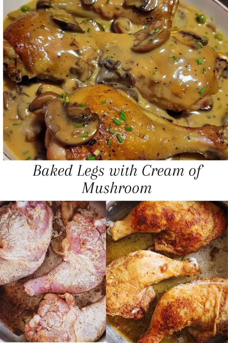 Baked Legs with Cream of Mushroom