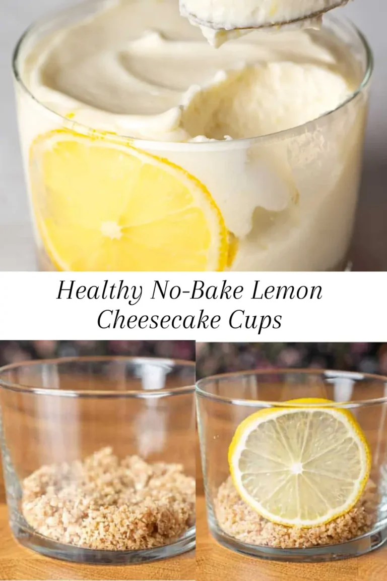 Healthy No-Bake Lemon Cheesecake Cups