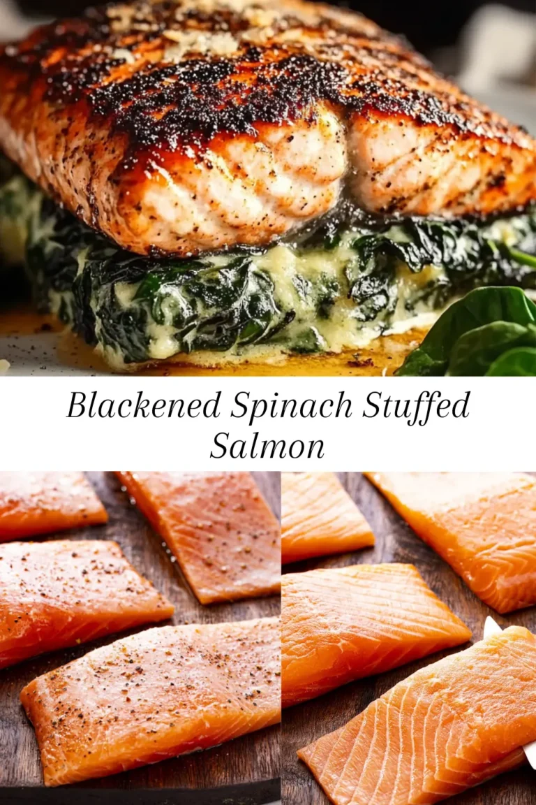 Blackened Spinach Stuffed Salmon