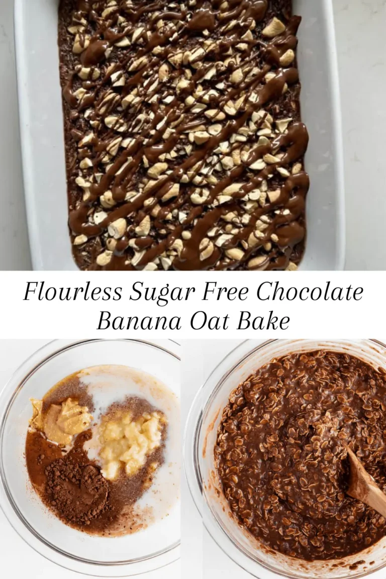 Flourless Sugar Free Chocolate Banana Oat Bake