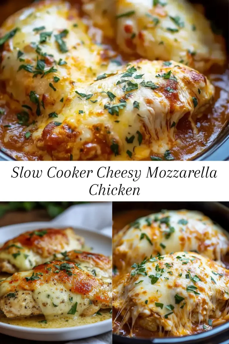 Slow Cooker Cheesy Mozzarella Chicken