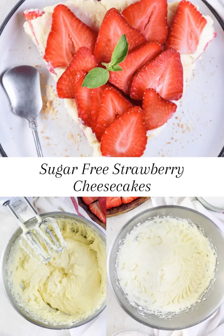 Sugar Free Strawberry Cheesecakes