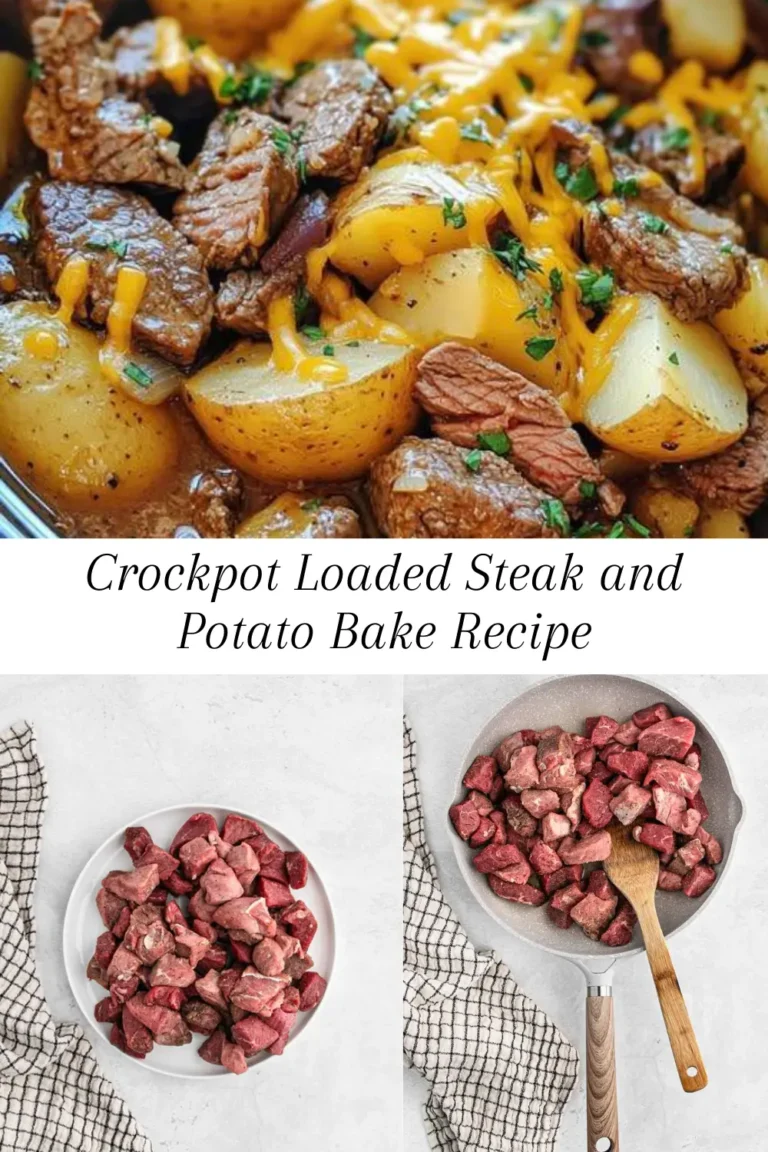 Crockpot Loaded Steak and Potato Bake Recipe