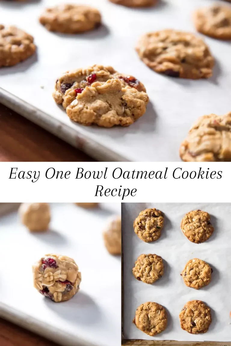 Easy One Bowl Oatmeal Cookies Recipe